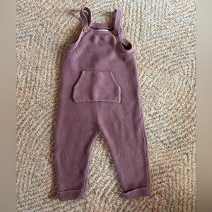 Carters organic Knit Overalls in Dusty Purple